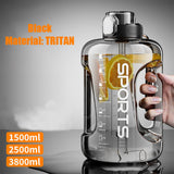 Fitness Cup Bpa Free Drinking Bottle Large Capacity Portable TRITAN Sports Water Bottle With Straw 1700ML/2500ML/3800ML