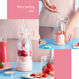 Portable Electric Wireless Charge  Mini  Blender Juicer Maker