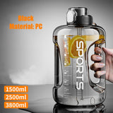 Fitness Cup Bpa Free Drinking Bottle Large Capacity Portable TRITAN Sports Water Bottle With Straw 1700ML/2500ML/3800ML