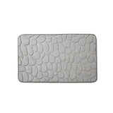 Cobblestone Embossed Bathroom Bath Mat Coral Fleece Non-slip Carpet In Bathtub Floor Rug Shower Room Doormat Memory Foam Pad