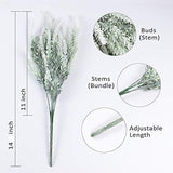 8 Bunches Artificial Lavender Flowers Flocked Plastic Lavender Bundle Fake Plants