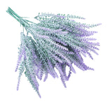 8 Bunches Artificial Lavender Flowers Flocked Plastic Lavender Bundle Fake Plants